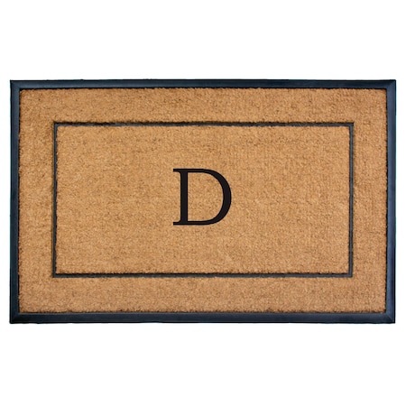 Calloway Mills Monogram Door Mat, Black, Natural, 30 in W x 48 in L 101633048D